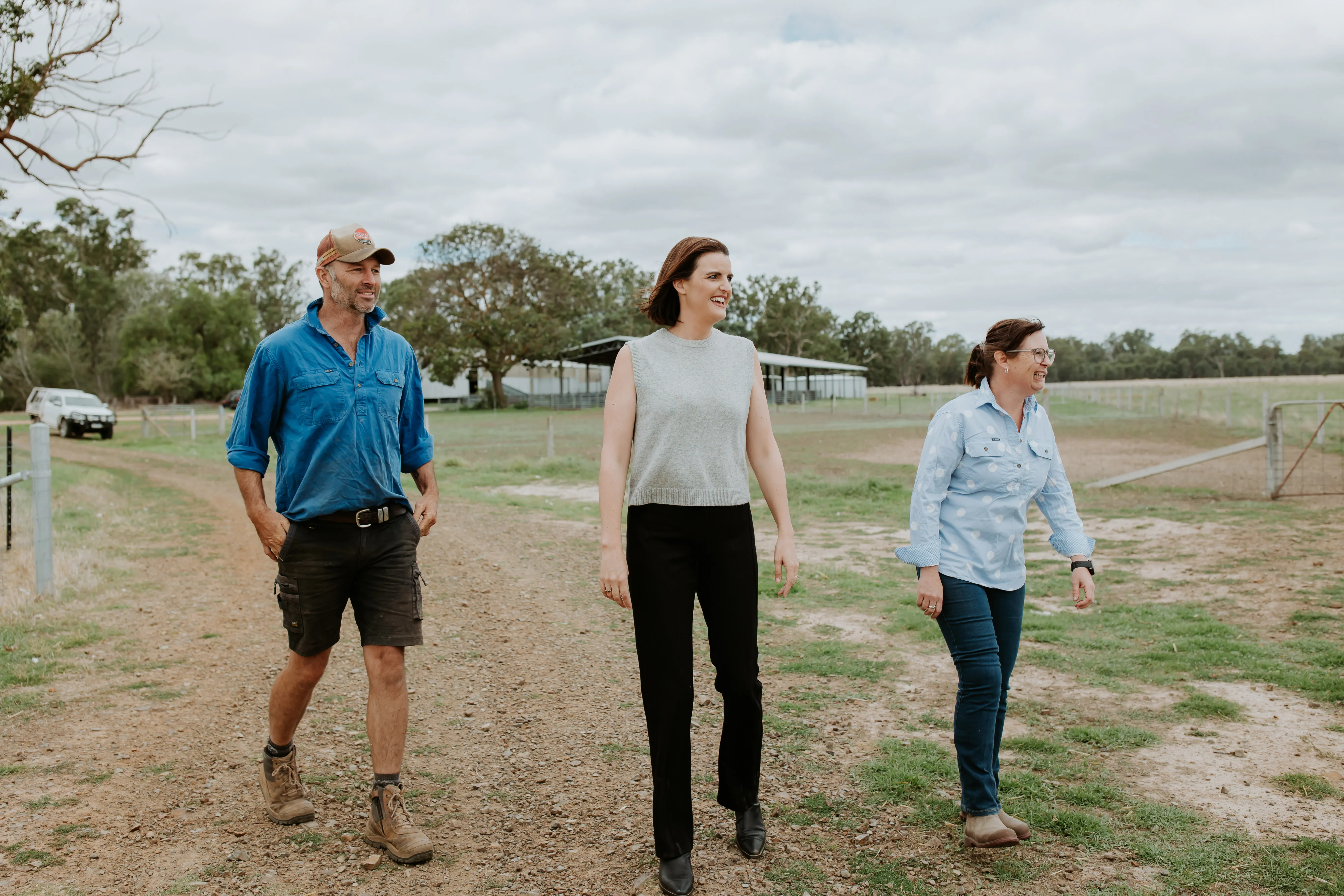 Annabelle Cleeland on the farm