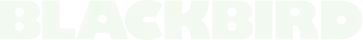 Logo featuring a stylized blackbird in black with an abstract design on a white background.