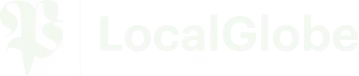 Local Globe logo with an abstract globe icon on the left and the words 'Local Globe' to the right in bold, modern typography.