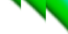 Close-up of a bright green fabric or material with sharp, triangular folds or edges arranged diagonally.