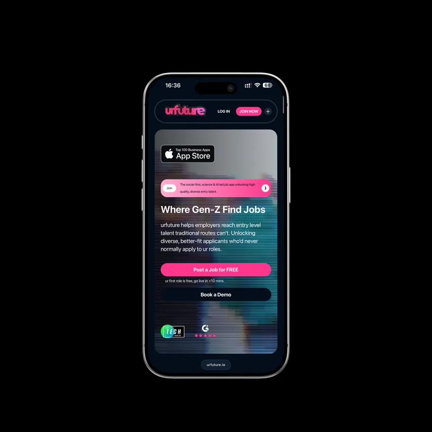 hydro webflow development urfuture website