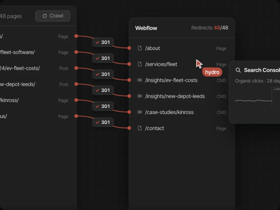 Webflow Migration by hydro.website premium webflow partner
