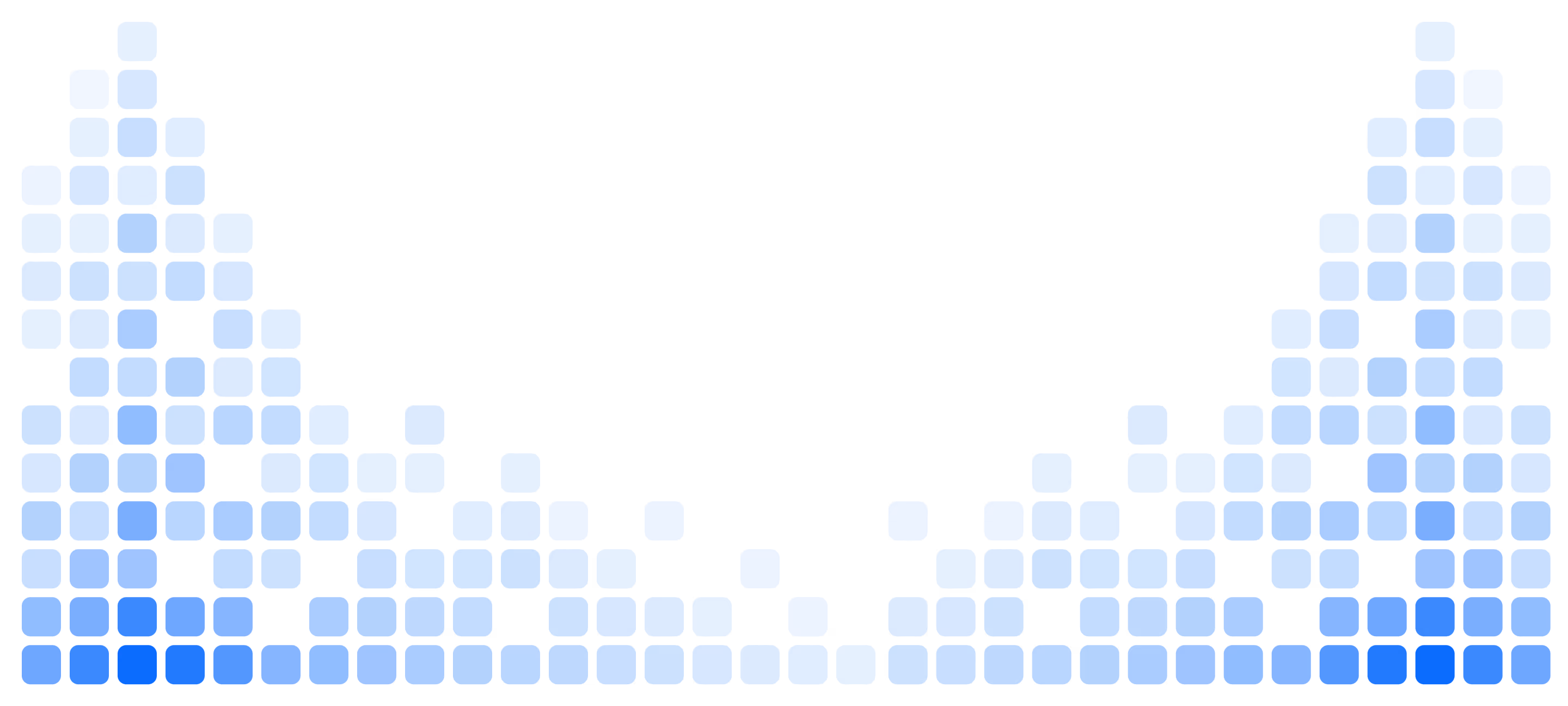 Blue pixel signal field rising like a data waveform