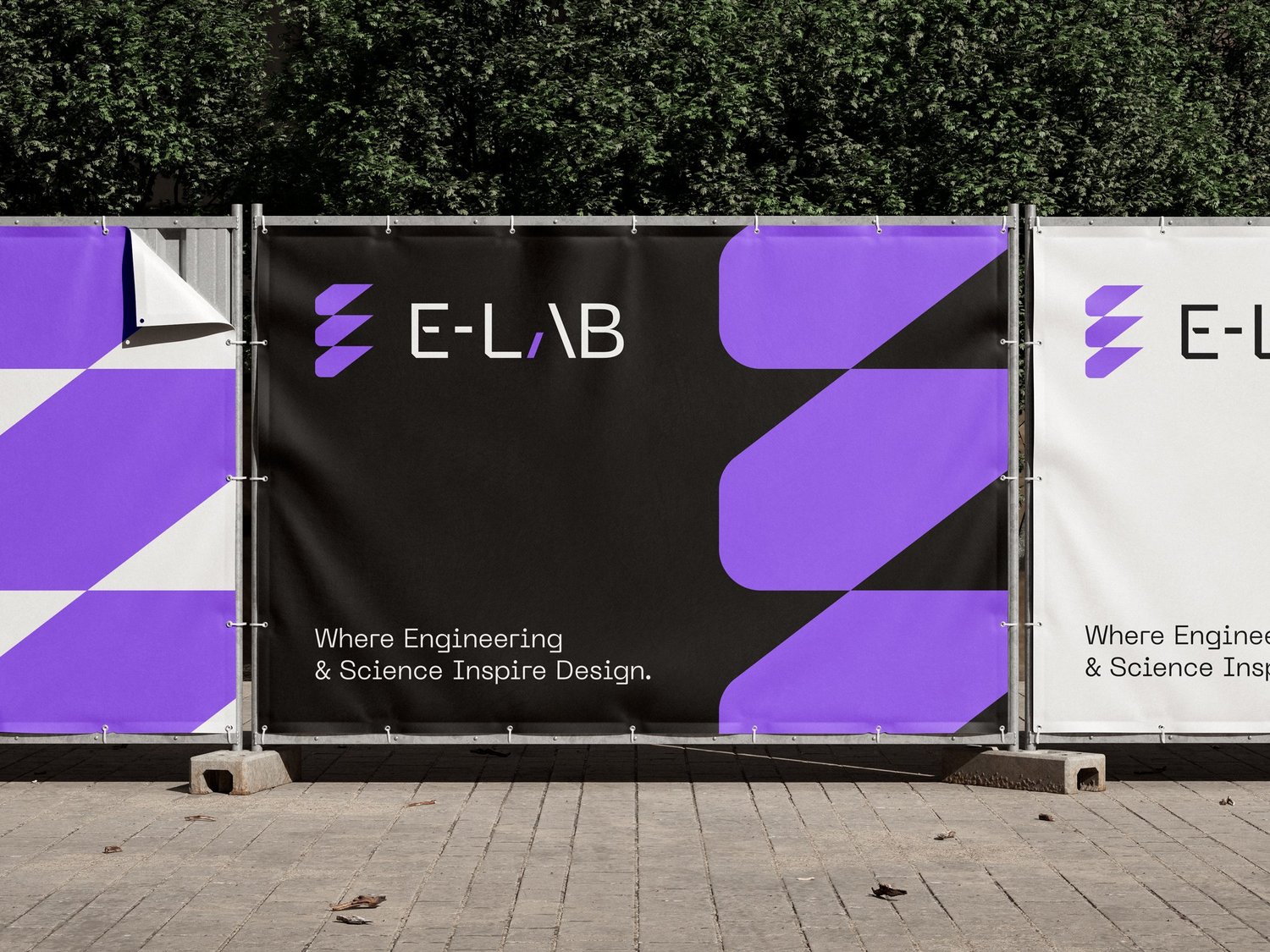 E-LAB banner signage