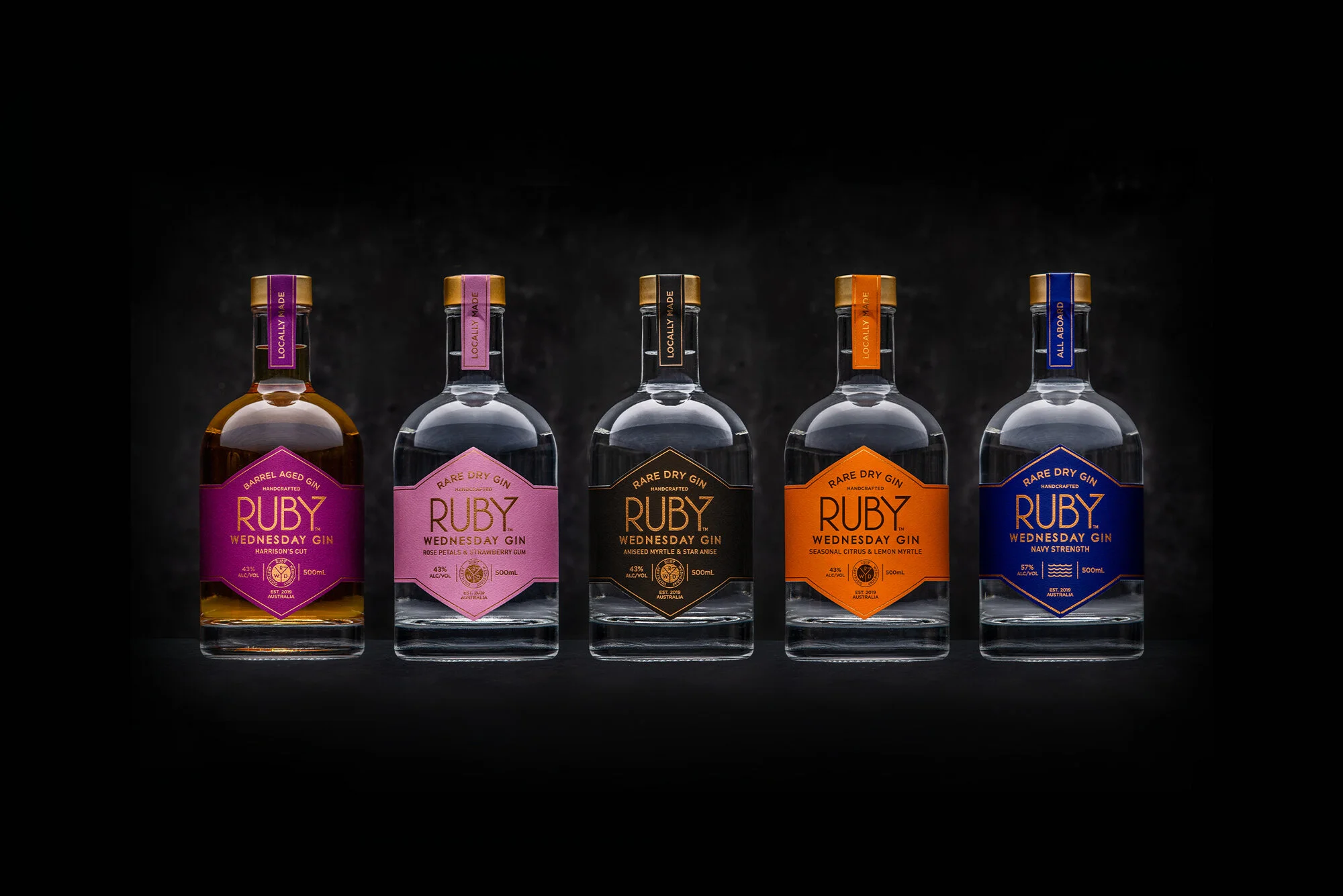 The Ruby Wednesday gin range