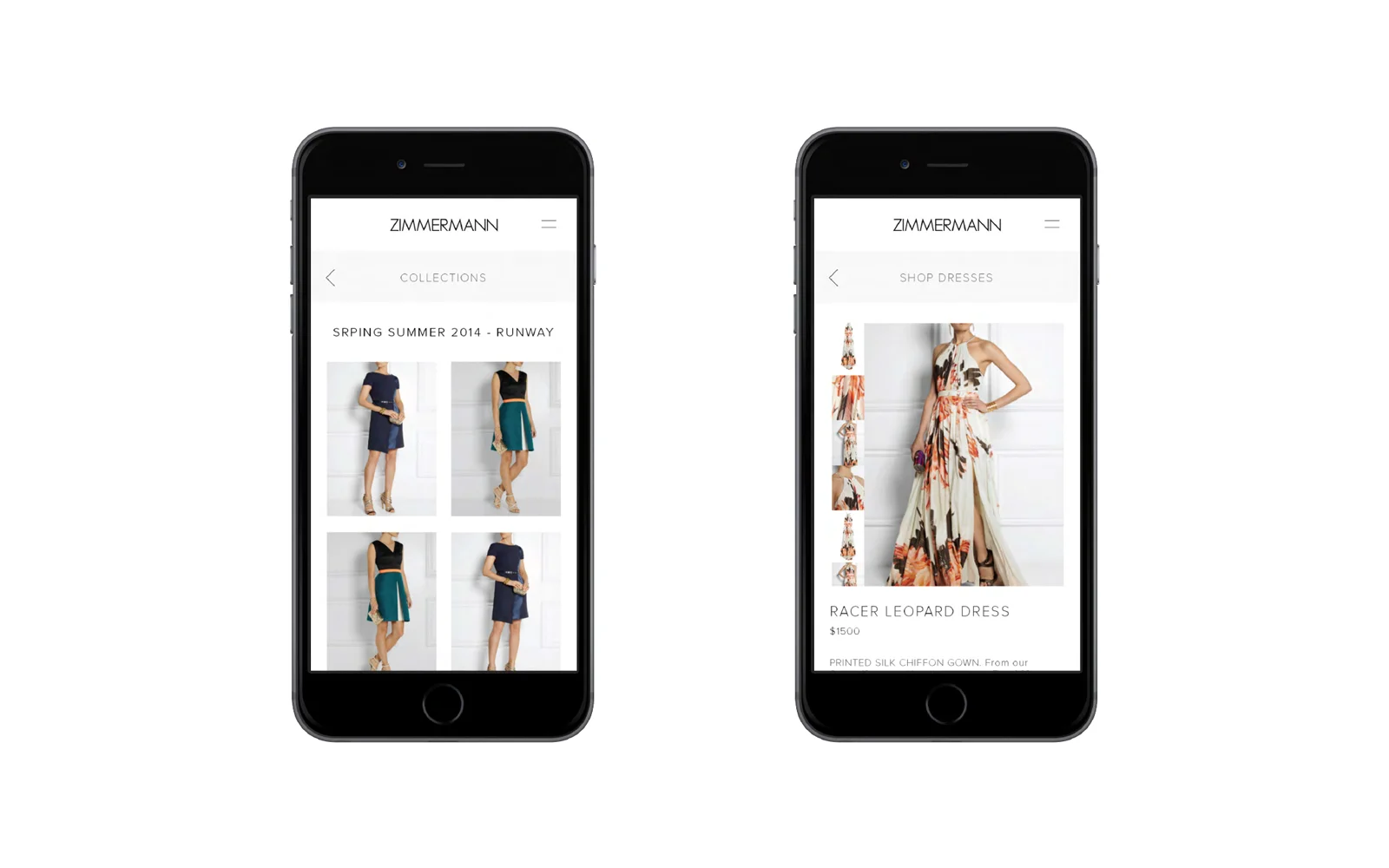 Zimmermann splash and Summer Swim on mobile