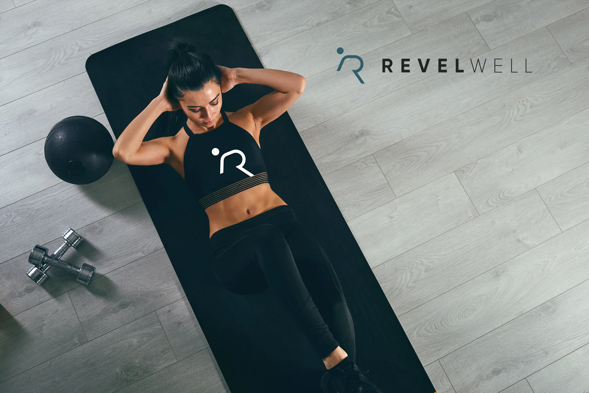 Revelwell mark on activewear