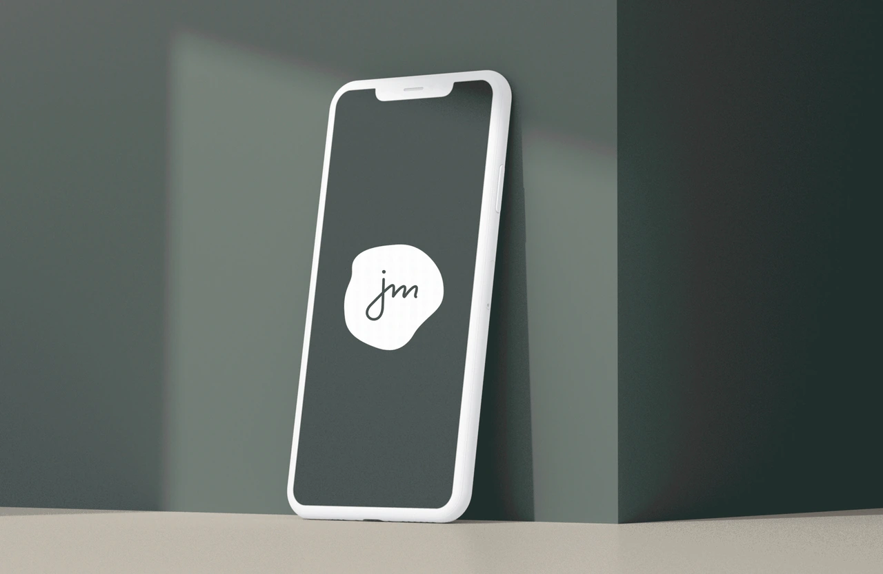Julie Mathers mark animating on a phone
