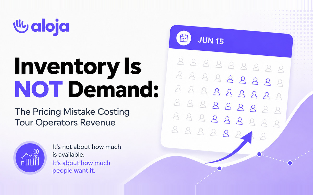 A June calendar with a handful of seats filled and many empty, beside a rising demand arrow.