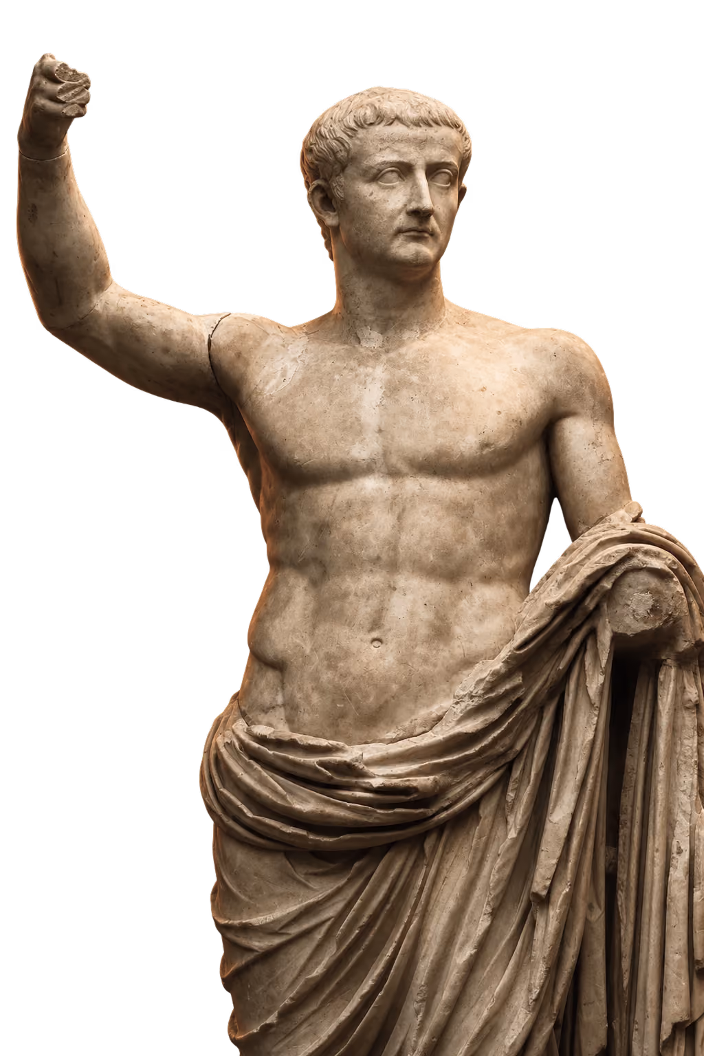 Tiberius i marmor. Brug knappen til at vise farvevisualiseringen.