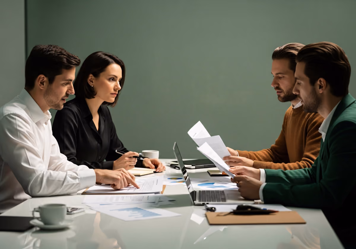 Business team in a project meeting.