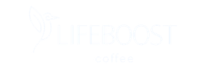 Lifeboost Coffee logo featuring a stylized leaf and cup design next to the brand name.