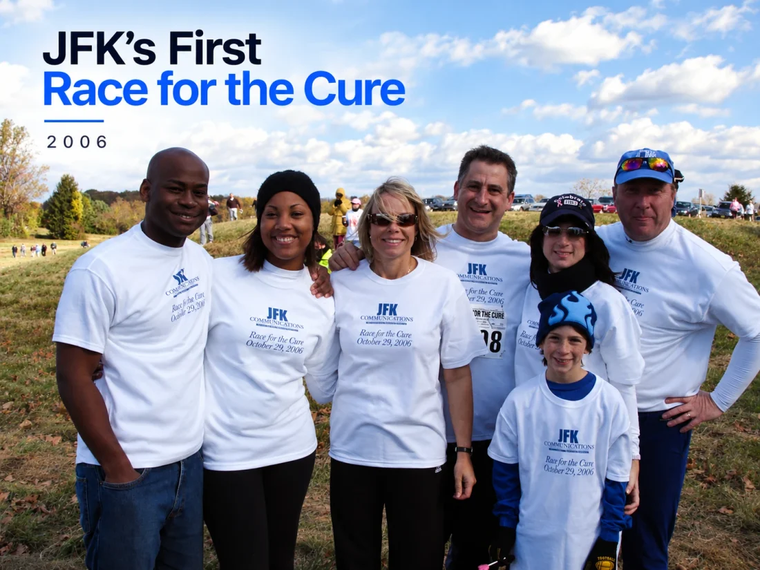 JFK Communications team at its first Race for the Cure, 2006