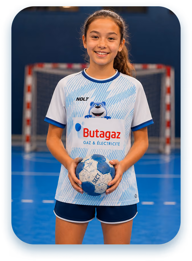 Jeune joueuse de handball
