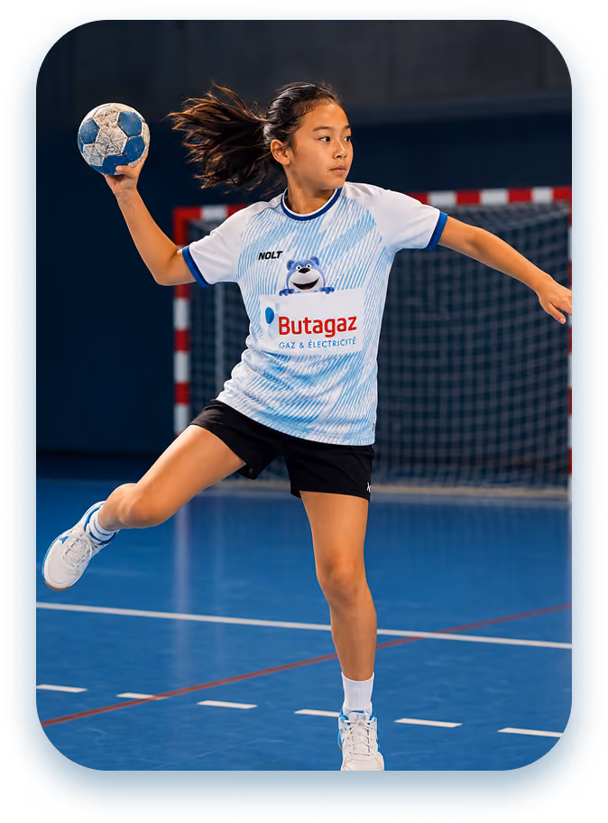 Joueuse en action