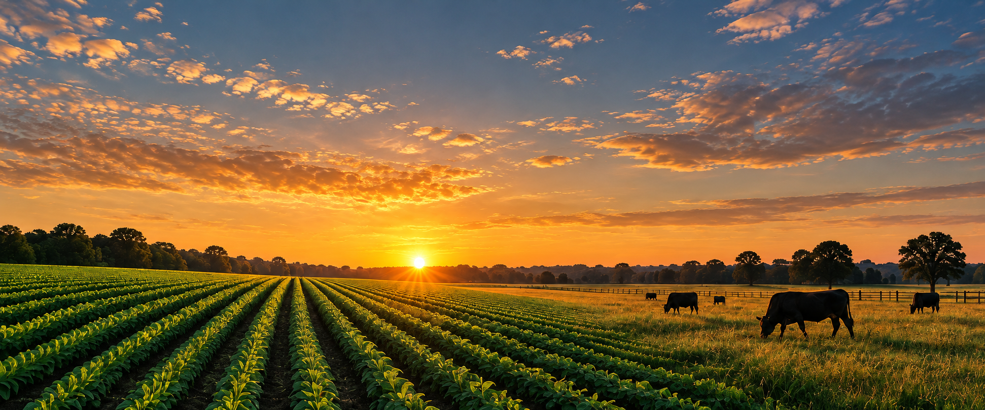 Farmers reviewing crops in a field