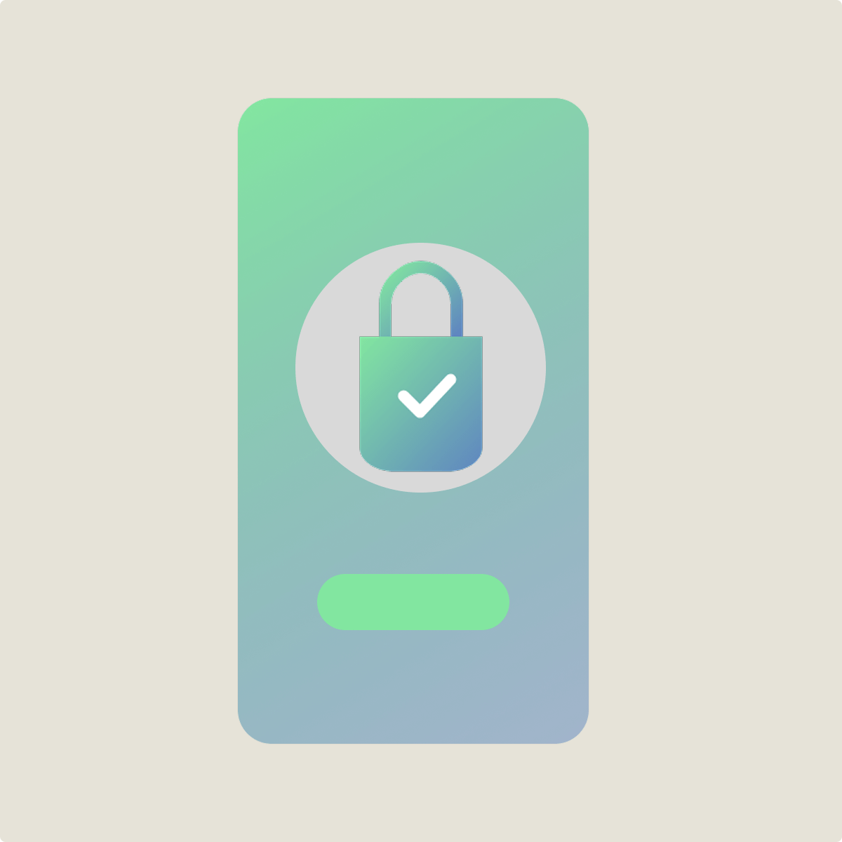 A padlock on a mobile screen representing issuance under existing regulatory consent