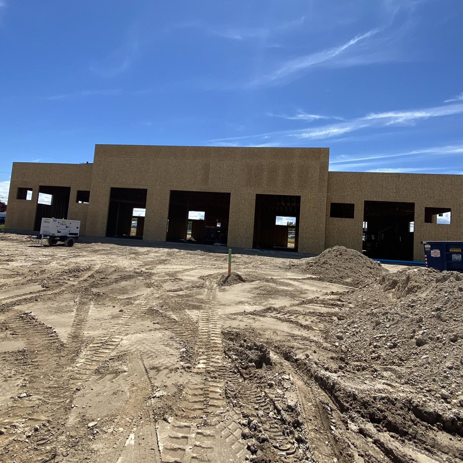 Commercial building under construction in the Treasure Valley, where Blake Haggett started at the building level in 2013