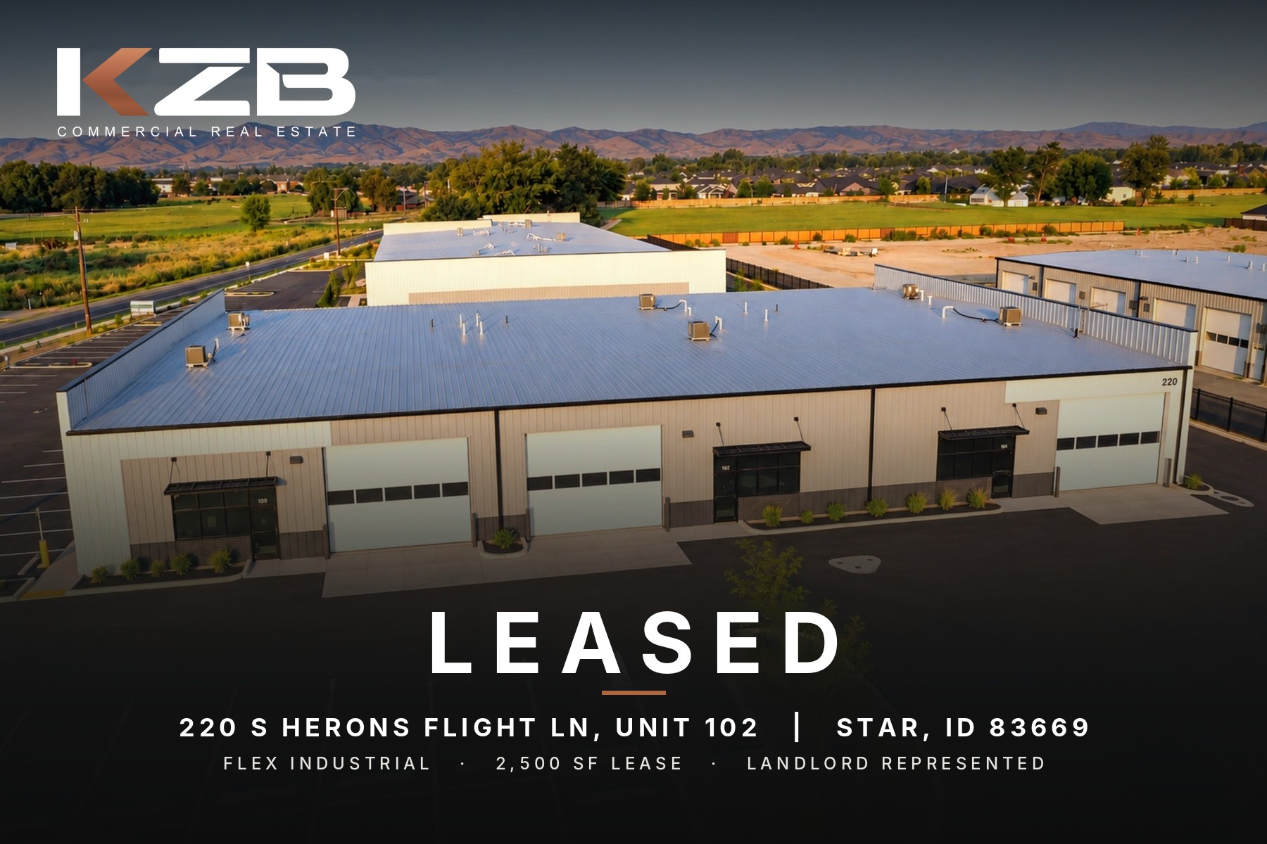 Flex industrial at 220 S Herons Flight Ln in Star, leased