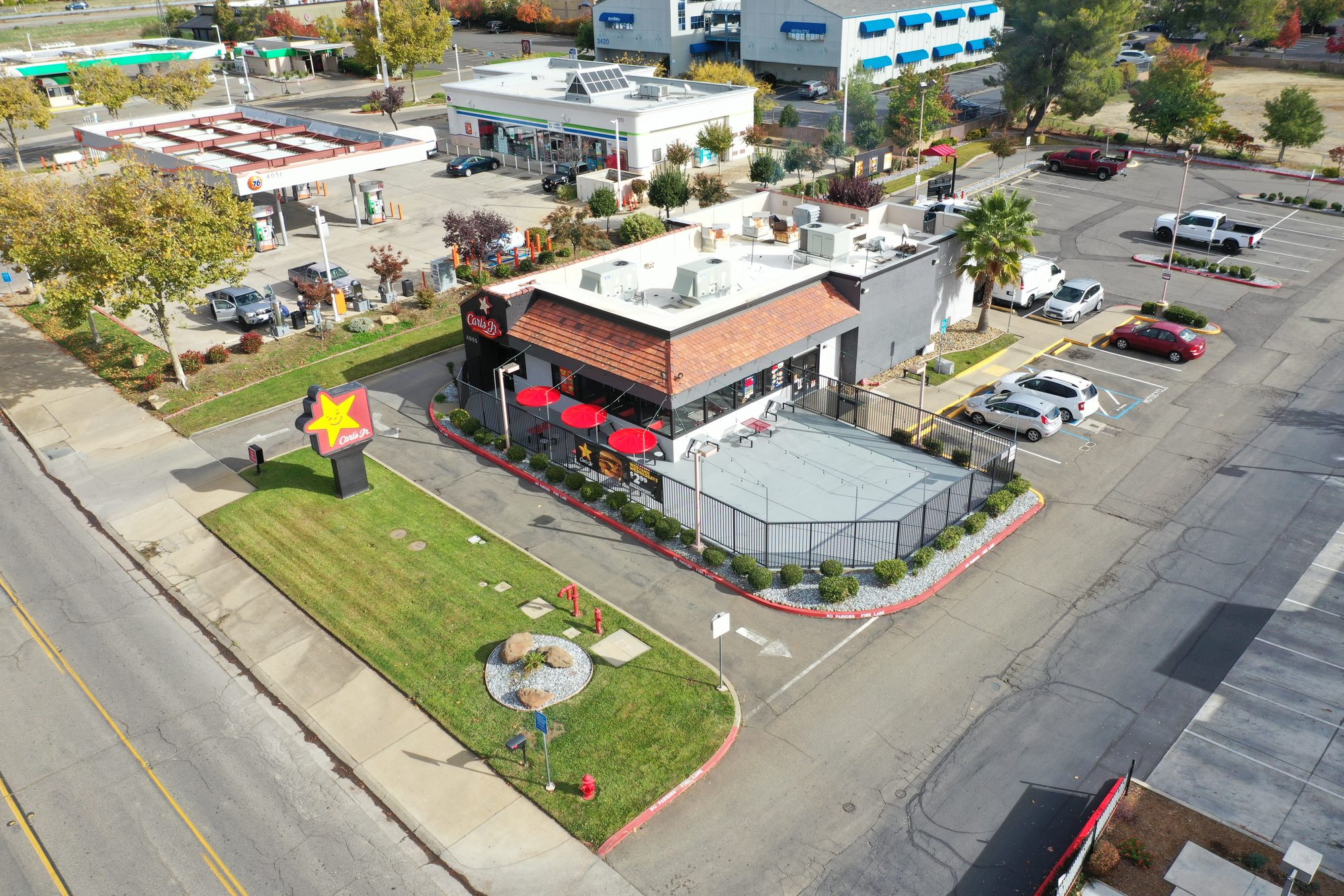 Second aerial angle of the Carl's Jr.