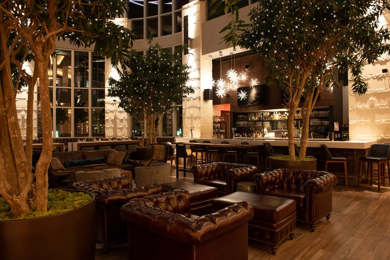 The lounge at Archer Hotel Austin