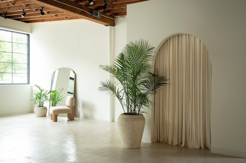 Studio set styled for a shoot