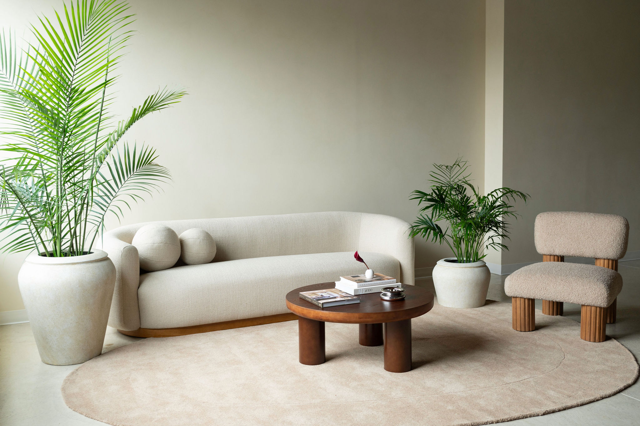 Lounge set with sofa and coffee table