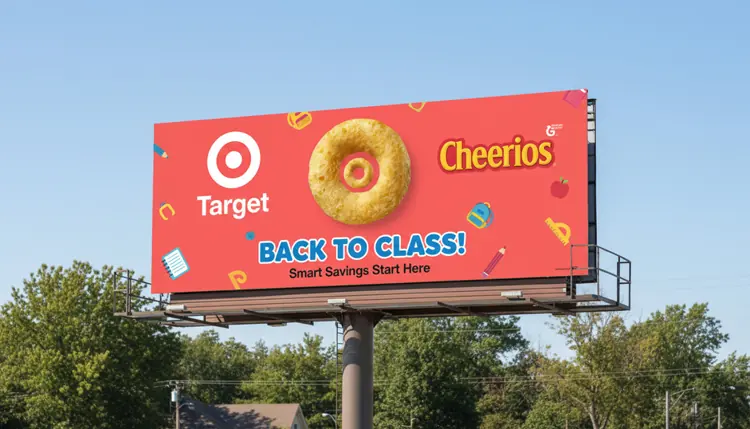 Target and Cheerios billboard concept with a Back to Class message