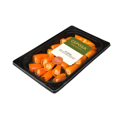Pep d’amour Snackpeperoni in schwarzer Schale
