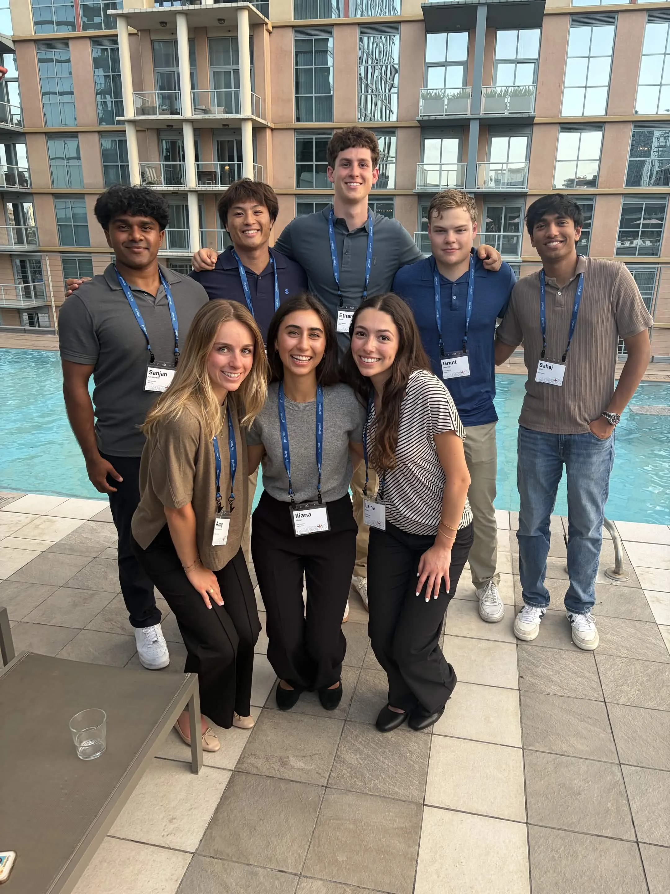 Grant with the Protiviti intern class in San Francisco