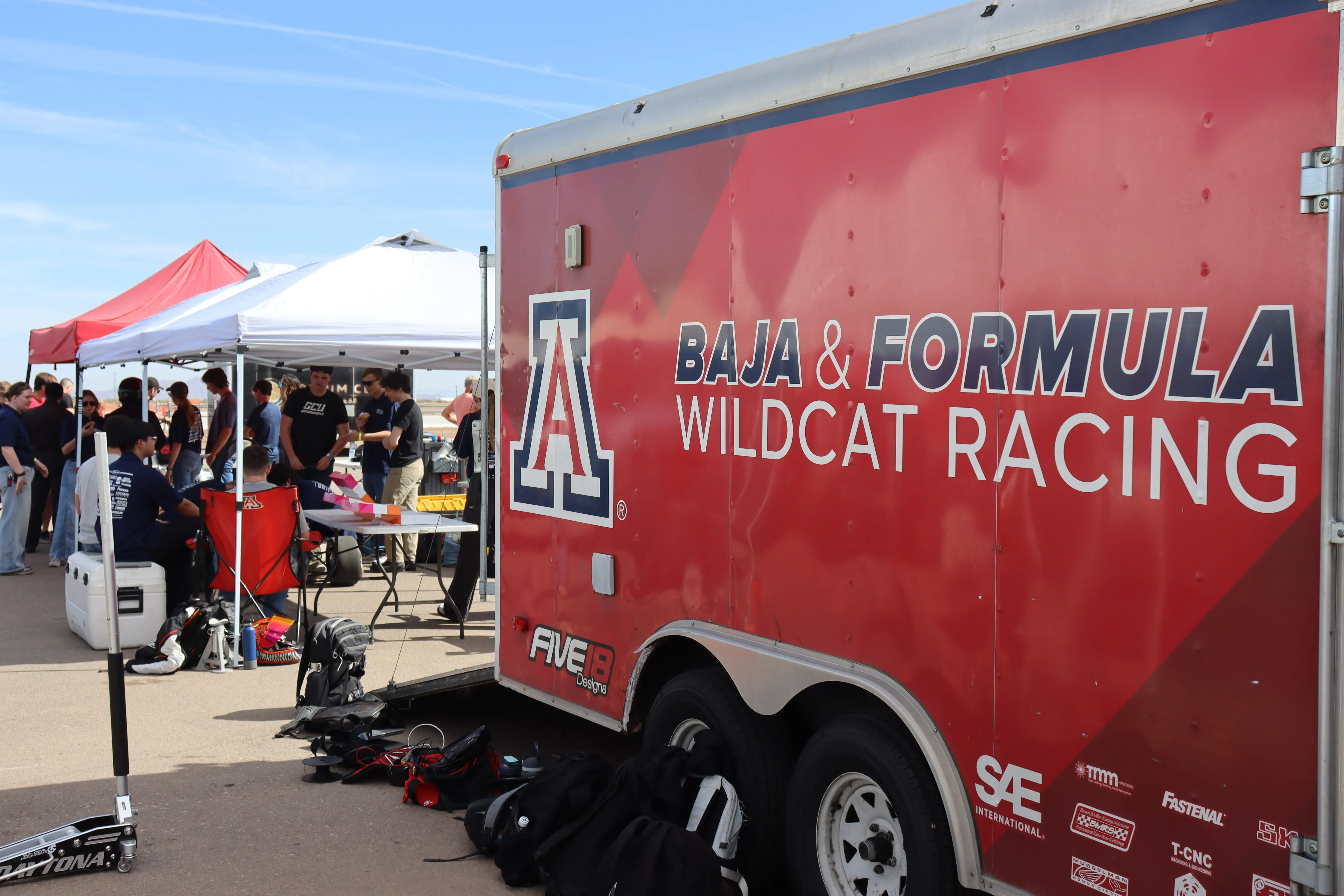 Wildcat Racing team trailer at a Formula SAE event