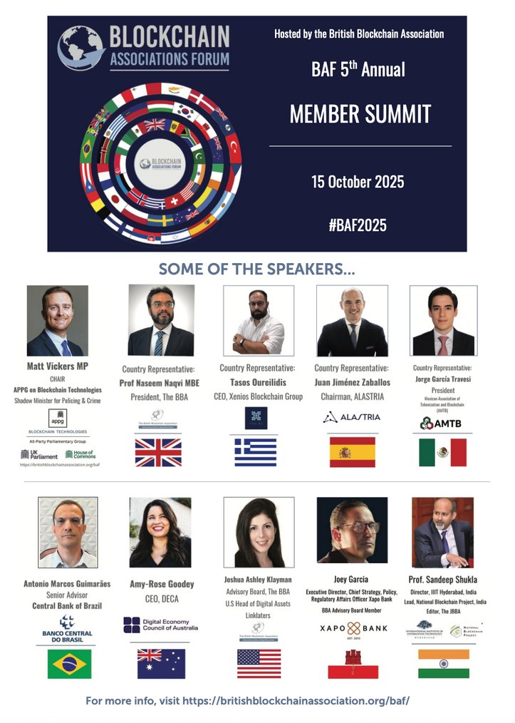 BBA fifth annual Blockchain Associations Forum member summit, 15 October 2025