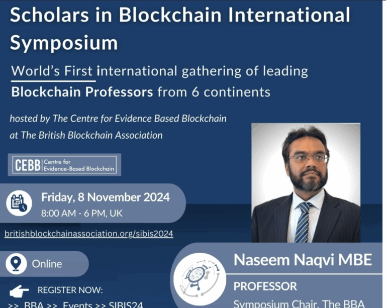 Symposium Chair · Scholars in Blockchain International Symposium 2024
