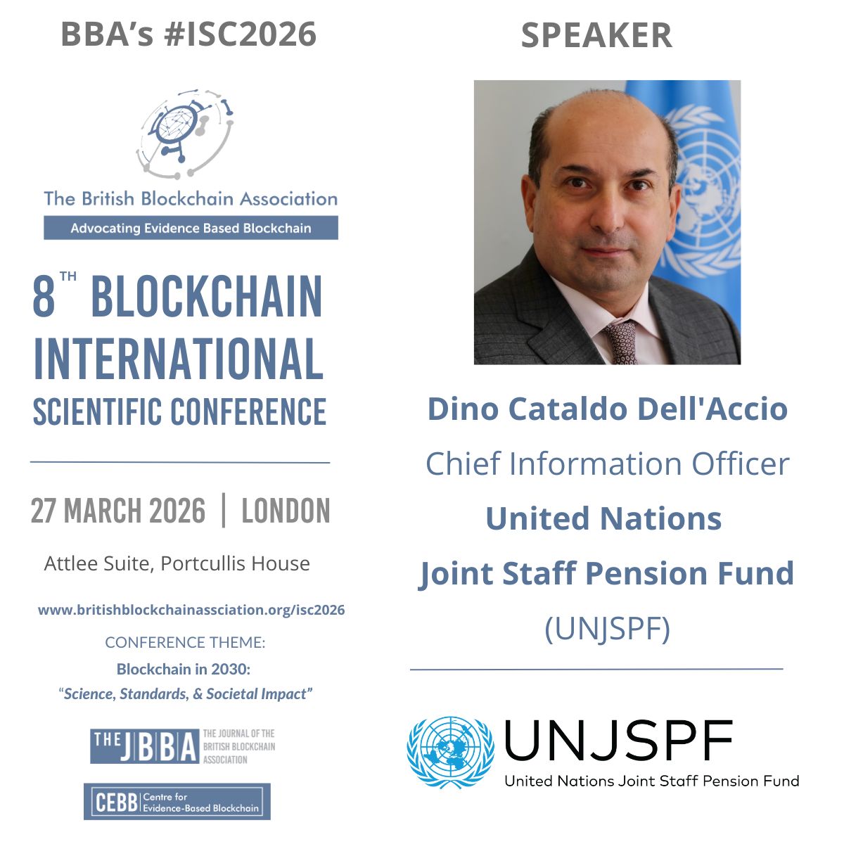 ISC2026 speaker announcement for Dino Cataldo Dell’Accio, Chief Information Officer, UNJSPF.