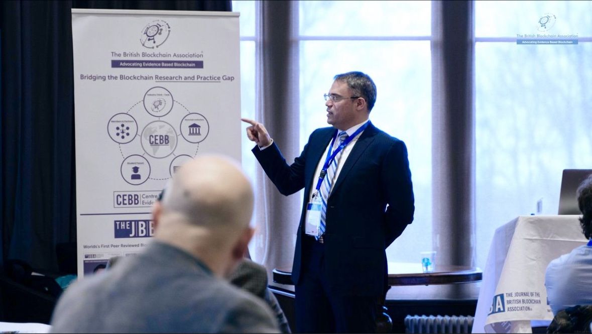 Conference photograph from BBA’s March 2024 announcement of the CEBB membership initiative for MSc and PhD researchers attending ISC2024.