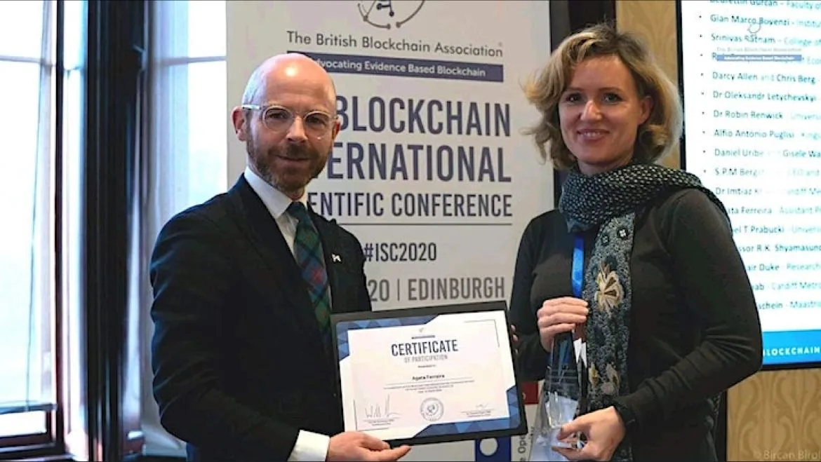 Award presentation at ISC2020