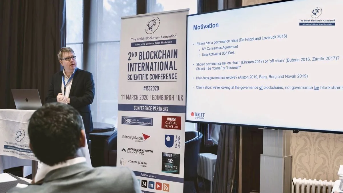 Blockchain governance presentation at ISC2020