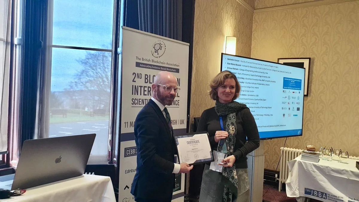 Award presentation — conference view at ISC2020