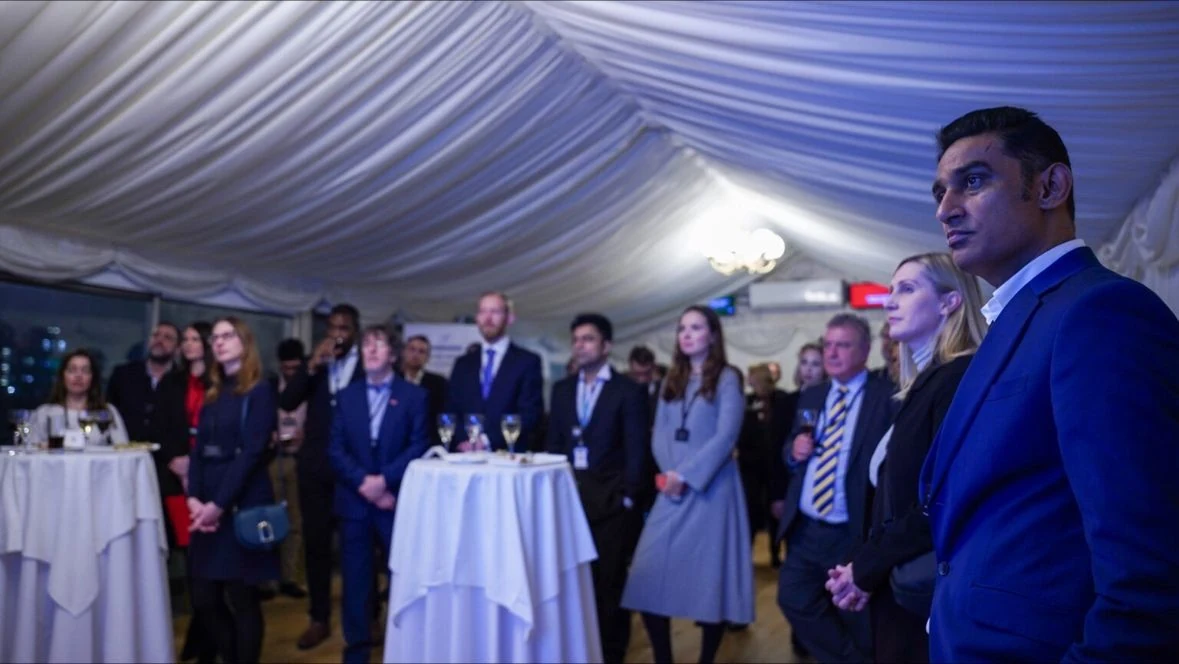 Guests gathered for remarks at the APPG reception