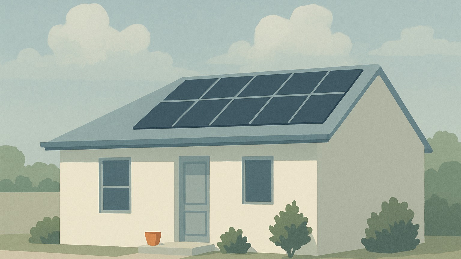 Solar panels installed on the north-facing roof of an Australian home