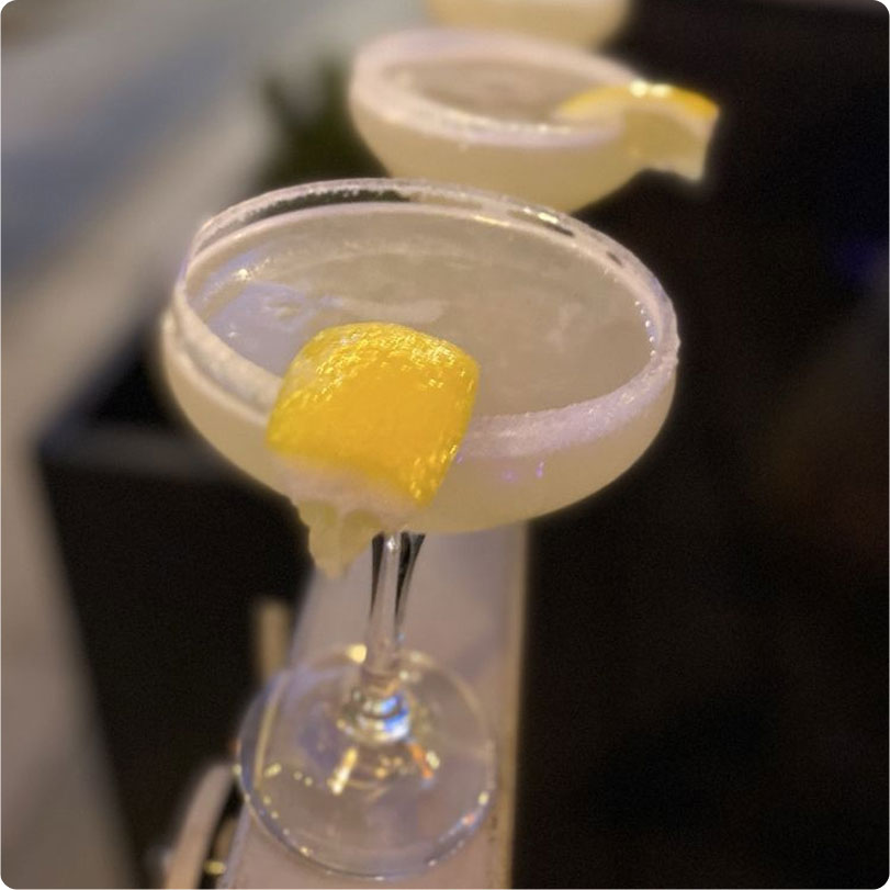 Six Cocktails lemon drop martinis