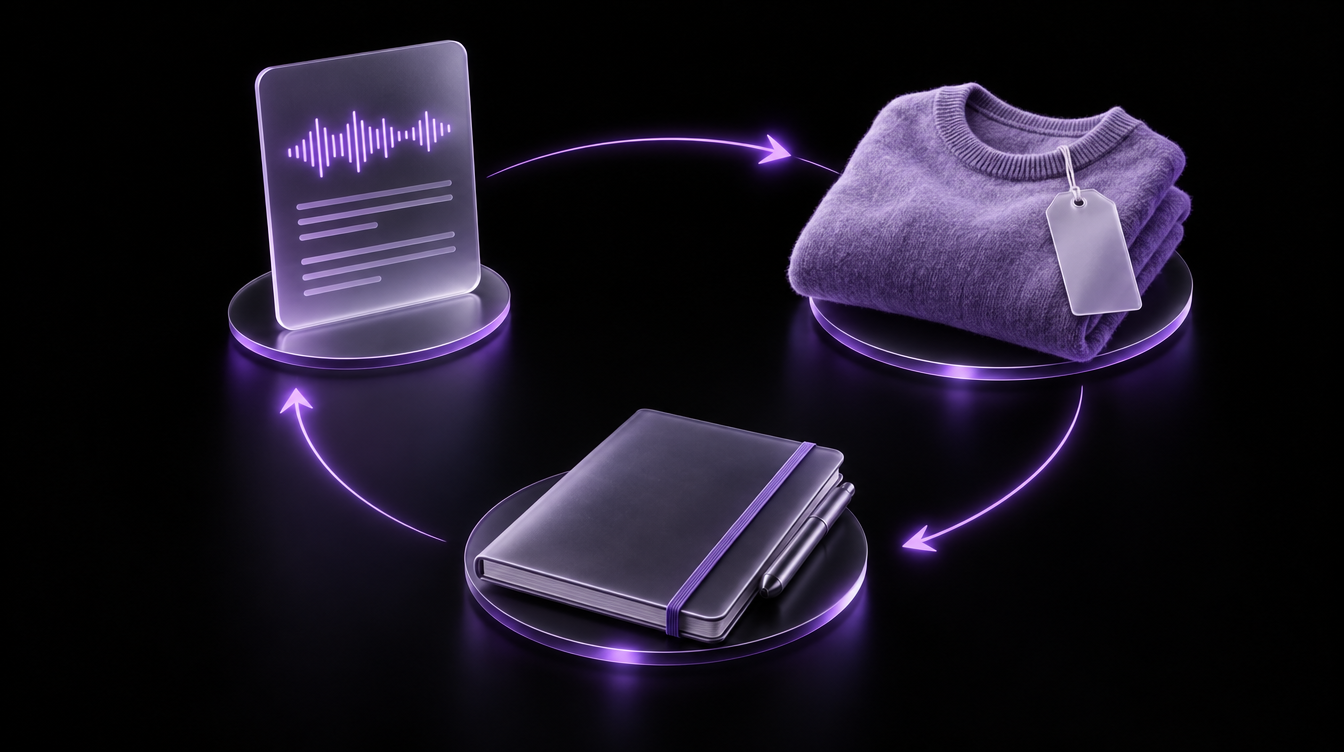 Review loop connecting customer questions and garment feedback