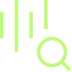 Green sound wave bars with a magnifying glass icon indicating sound recognition search.
