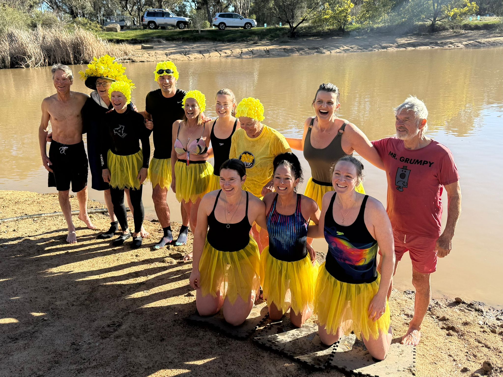 Taking the plunge for Daffodil Day