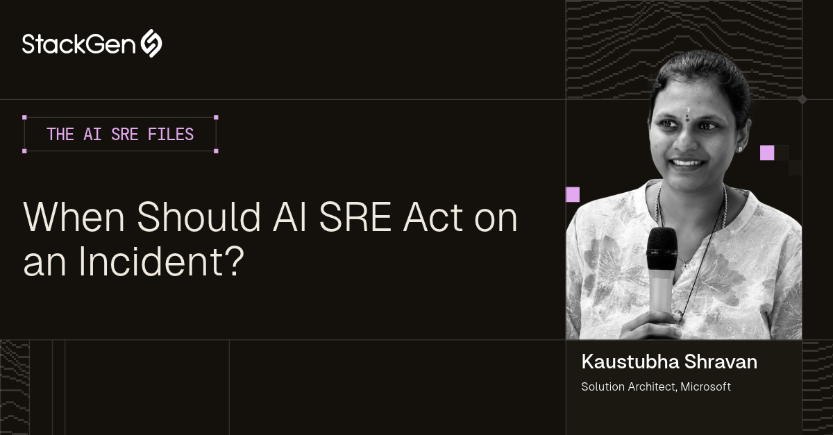 When Should AI SRE Act on an Incident? A Microsoft Solution Architect Outlines Four Principles