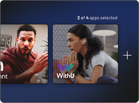 Bundle selector with 2 of 4 apps selected: Mvmnt and WithU