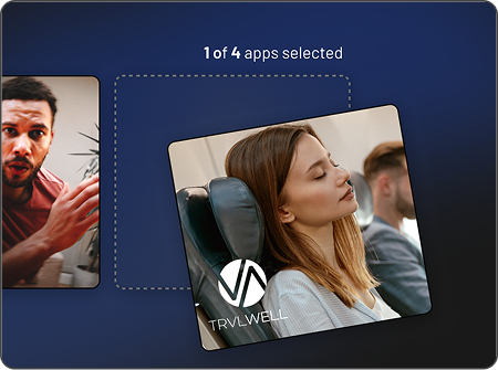 Member view with 1 of 4 apps selected: Trvlwell