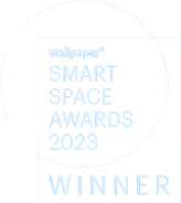 Wallpapr Smart Space Awards 2023 Winner badge in blue and white.