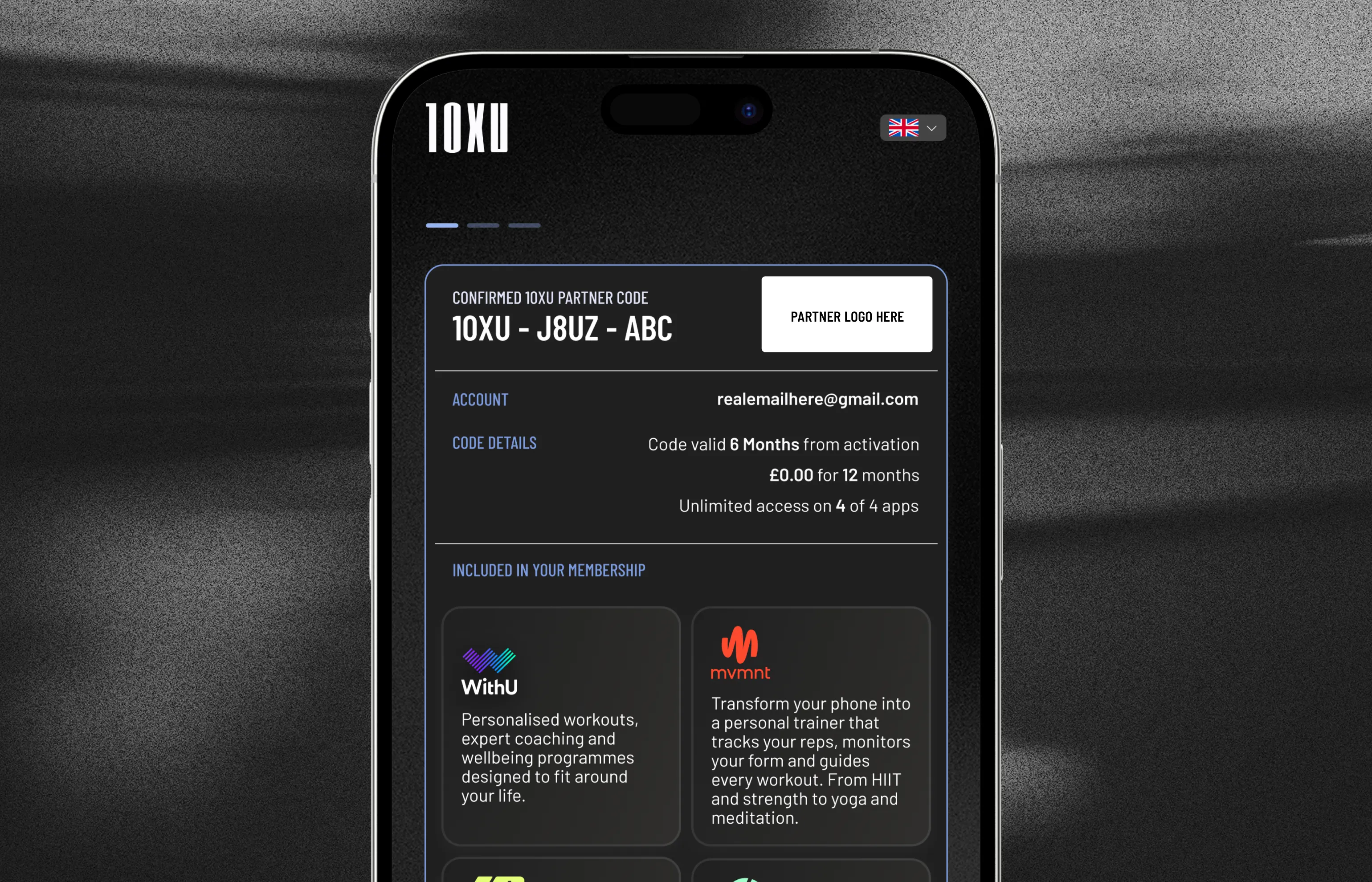 Illustration of a co-branded landing page layout