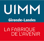 Logo UIMM Gironde-Landes avec le slogan La Fabrique de l'Avenir